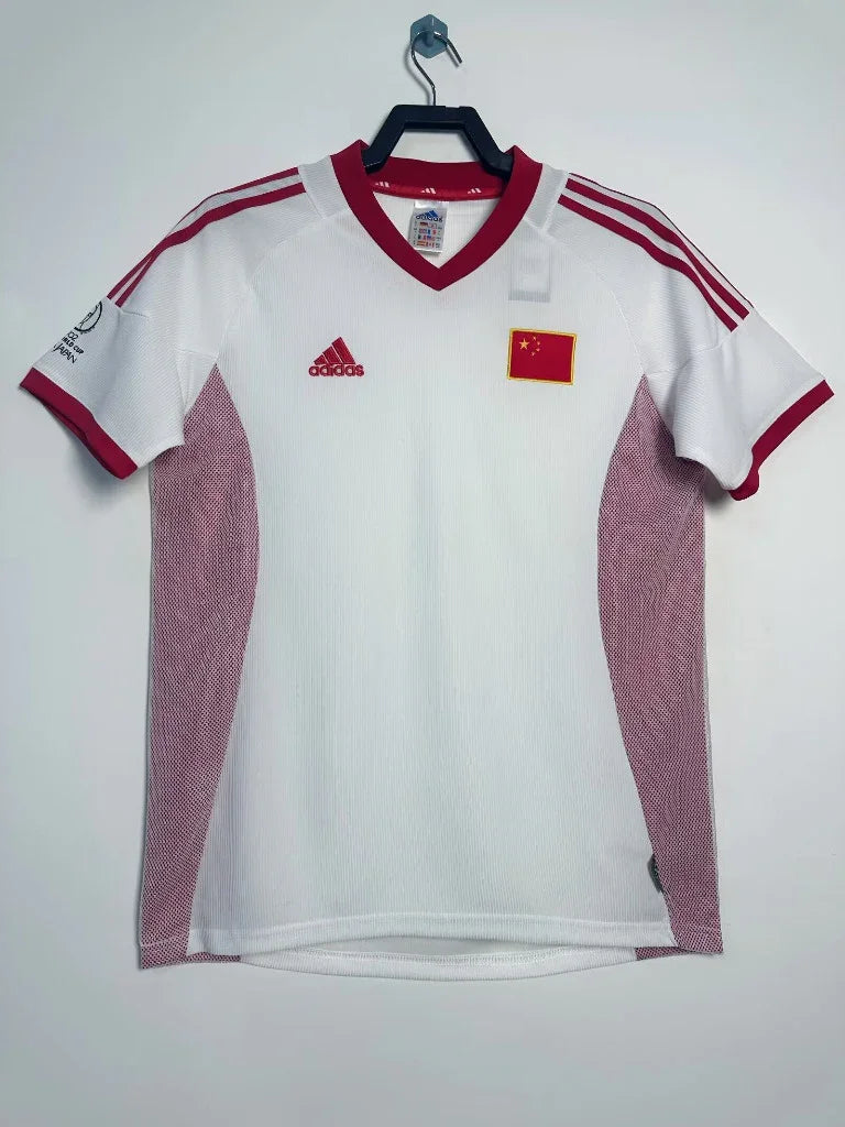 China 2002 Retro White/Red Home Jersey