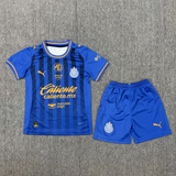 Chivas 25/26 Blue/Gold Third Kids Jersey Set