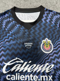 Chivas 26/27 Black and Blue Wavy Chevron Pattern Goalkeeper Jersey