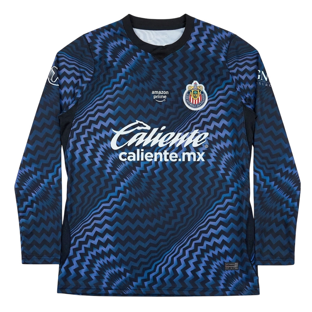 Chivas 26/27 Black/Blue Wavy Goalkeeper Long Sleeve Jersey