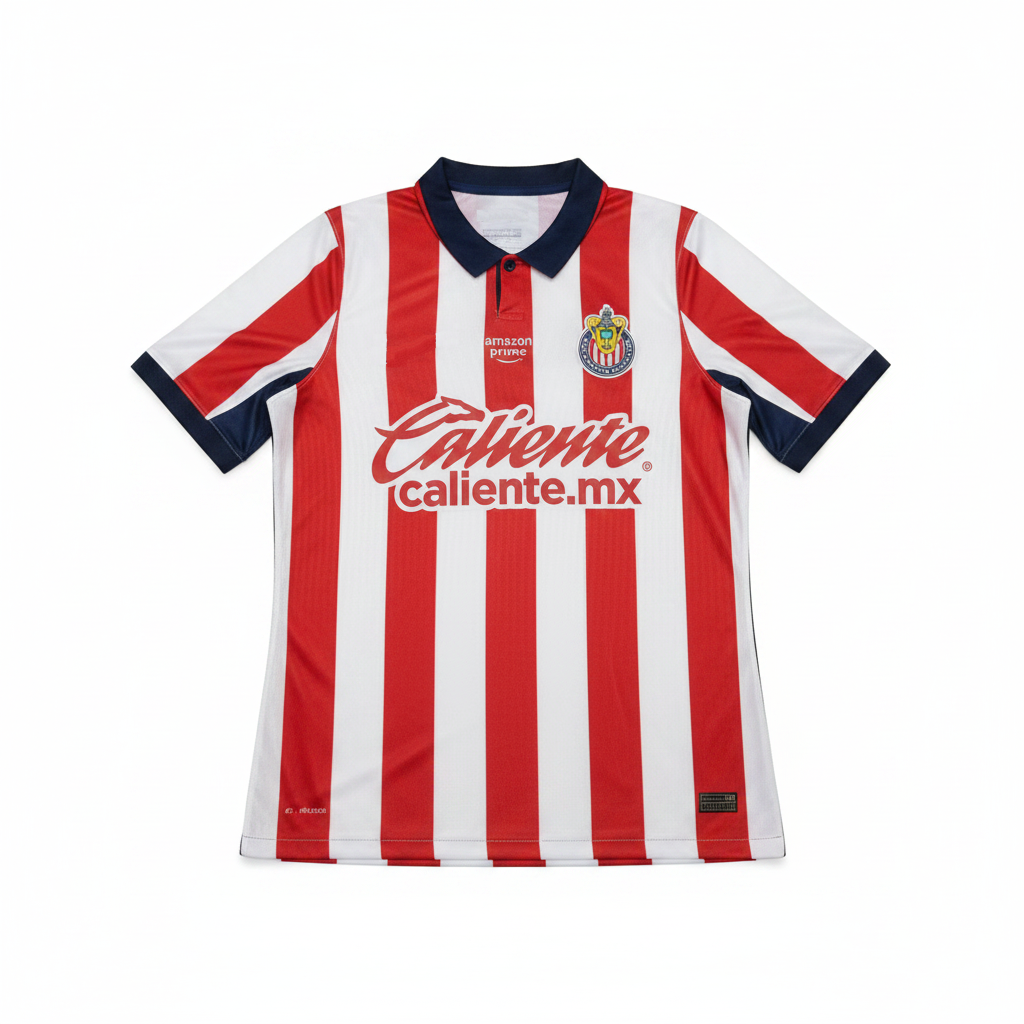 Chivas 26/27 Red/White Stripes Home Player Version Jersey