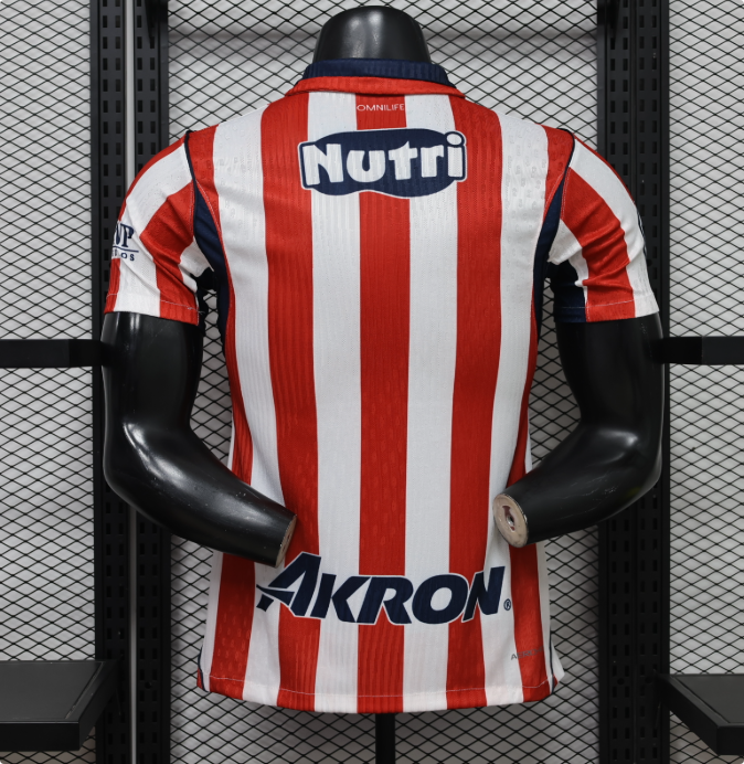 Chivas 26/27 Red/White Stripes Home Player Version Jersey