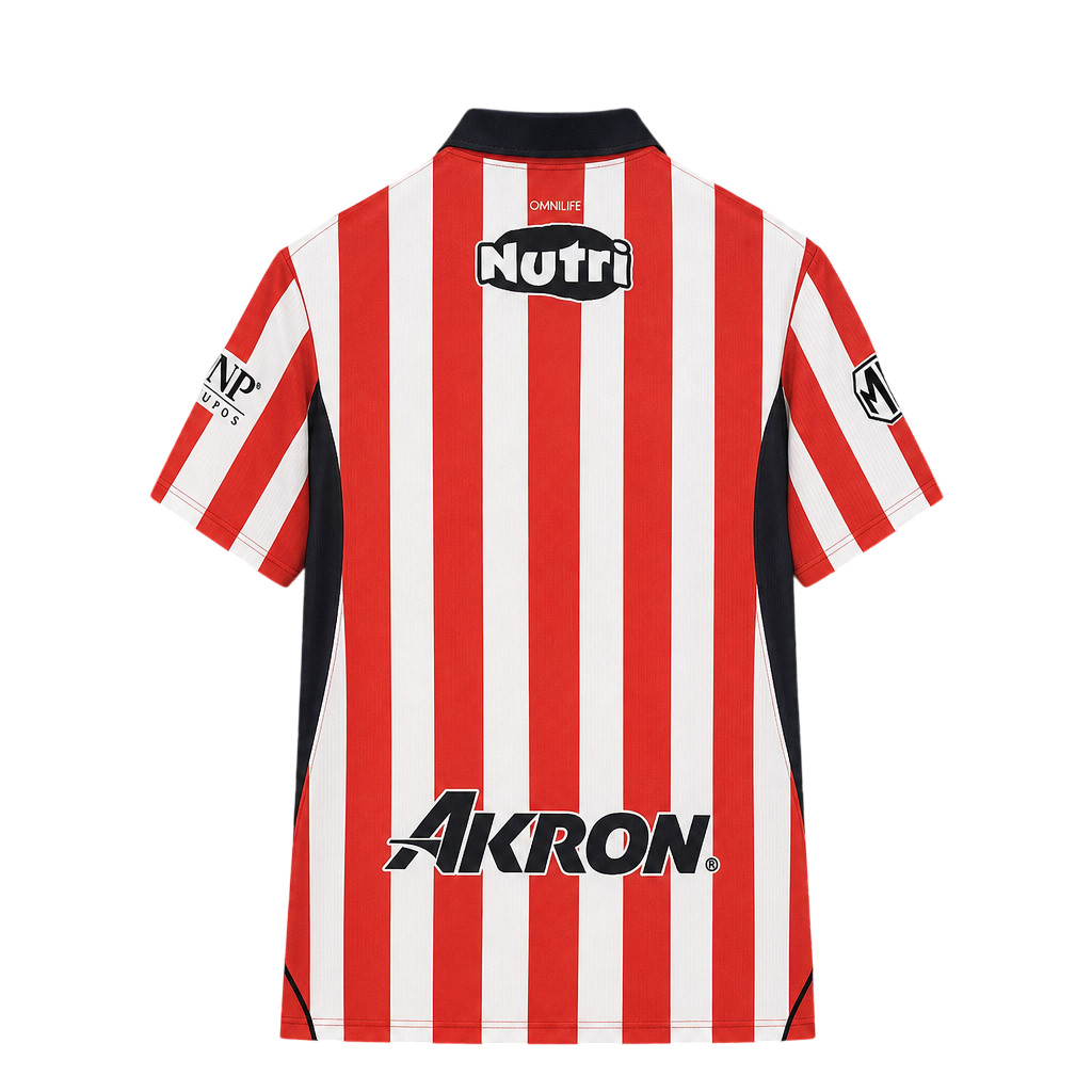 Chivas 26/27 Red/White Stripes/Navy Trim Home Jersey