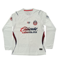 Chivas 26/27 White/Black Trim Away Long Sleeve Soccer Jersey