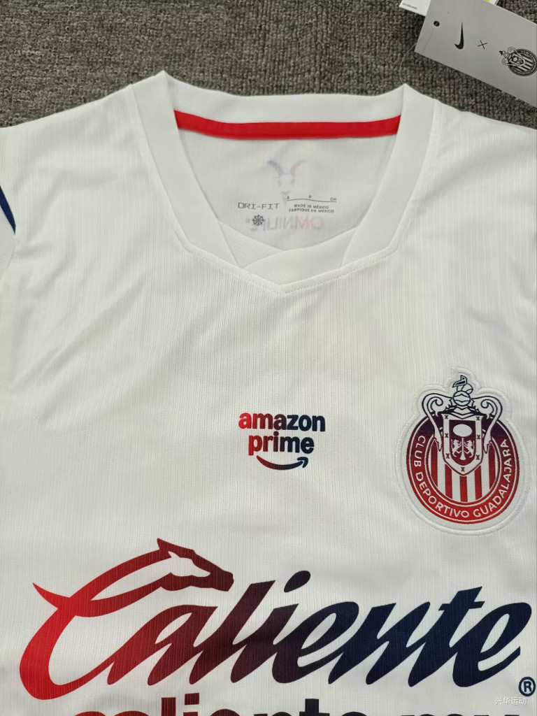 Chivas 26/27 White/Black Trim Away Long Sleeve Soccer Jersey