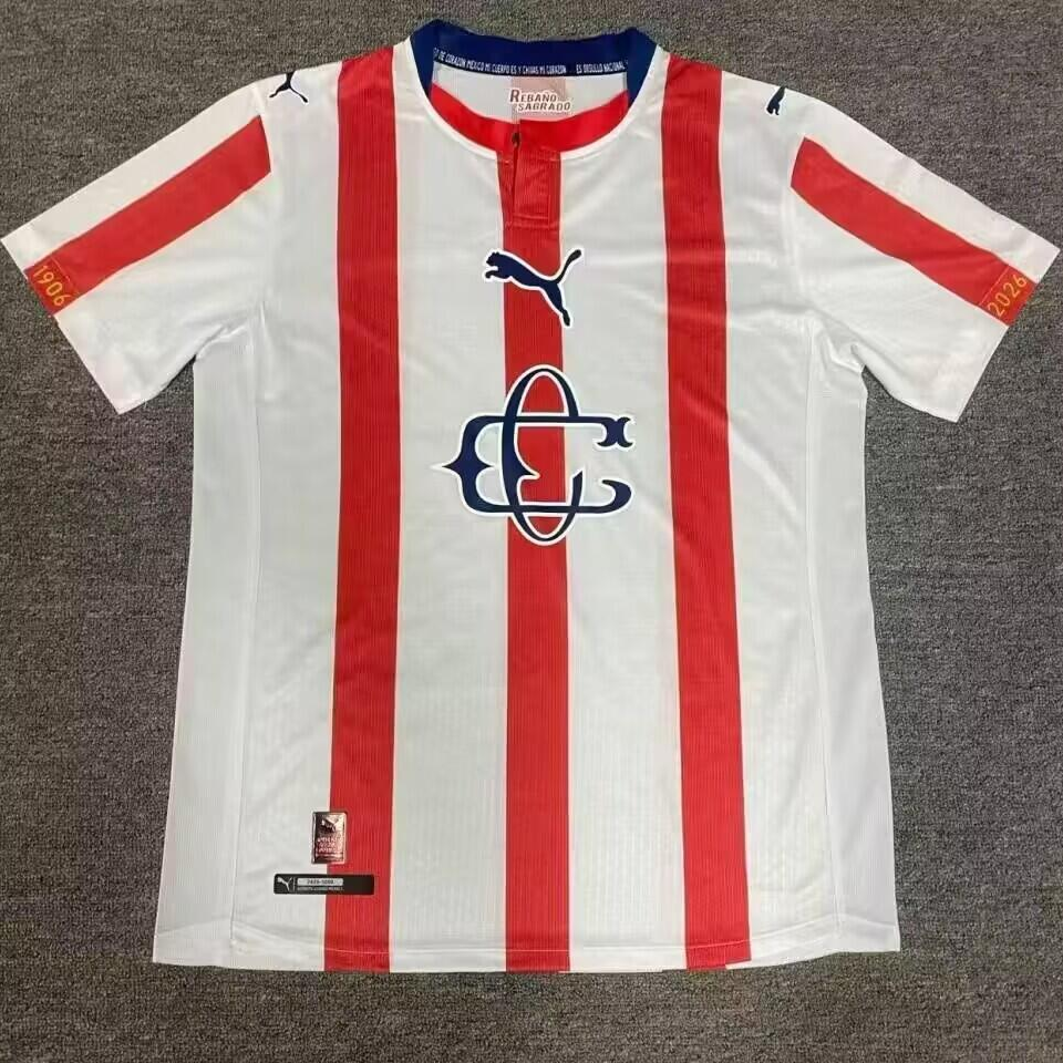 Chivas 26/27 White/Red 120th Anniversary Jersey
