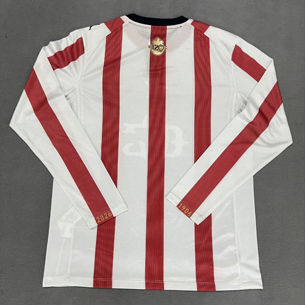 Chivas 26/27 White/Red 120th Anniversary Long Sleeve Jersey