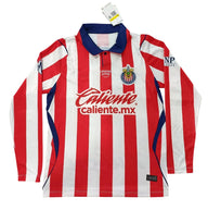 Chivas 26/27 White/Red Vertical Stripes Home Long Sleeve Jersey