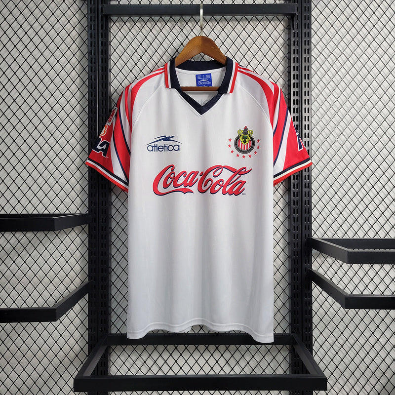 Chivas Del Guadalajara 1998/99 Retro White/Red Away Jersey