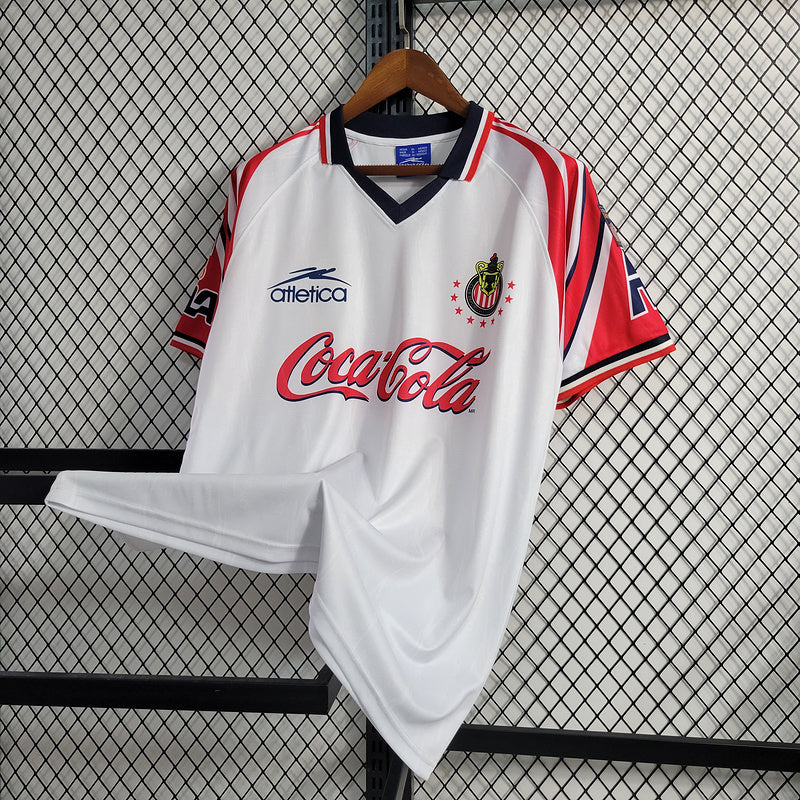 Chivas Del Guadalajara 1998/99 Retro White/Red Away Jersey