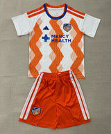 Cincinnati 26/27 White/Orange Away Kids Jersey Set