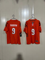 Cincinnati Bengals 25/26 Burrow #9 Red Game Kids Jersey