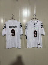 Cincinnati Bengals 25/26 Burrow #9 White Game Kids Jersey