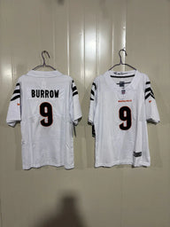 Cincinnati Bengals 25/26 Burrow #9 White Game Kids Jersey