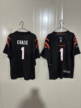 Cincinnati Bengals 25/26 Chase #1 Black Game Kids Jersey