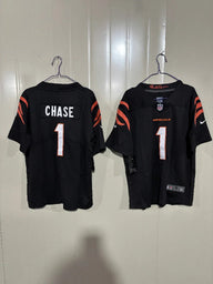 Cincinnati Bengals 25/26 Chase #1 Black Game Kids Jersey