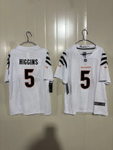 Cincinnati Bengals 25/26 Higgins #5 White Game Kids Jersey