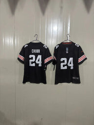 Cleveland Browns 25/26 Chubb #24 Black Kids Jersey