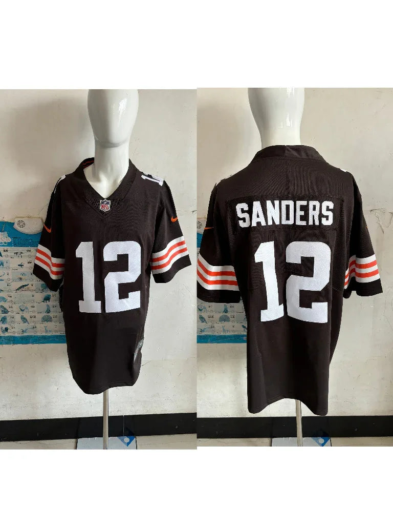 Cleveland Browns 25/26 Sanders #12 Black NFL Jersey