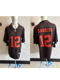 Cleveland Browns 25/26 Sanders #12 Black/Red NFL Jersey