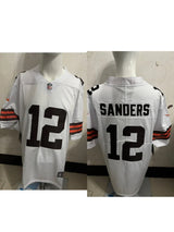 Cleveland Browns 25/26 Sanders #12 White NFL Jersey