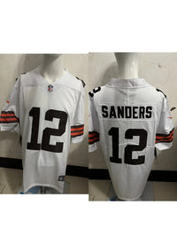 Cleveland Browns 25/26 Sanders #12 White NFL Jersey