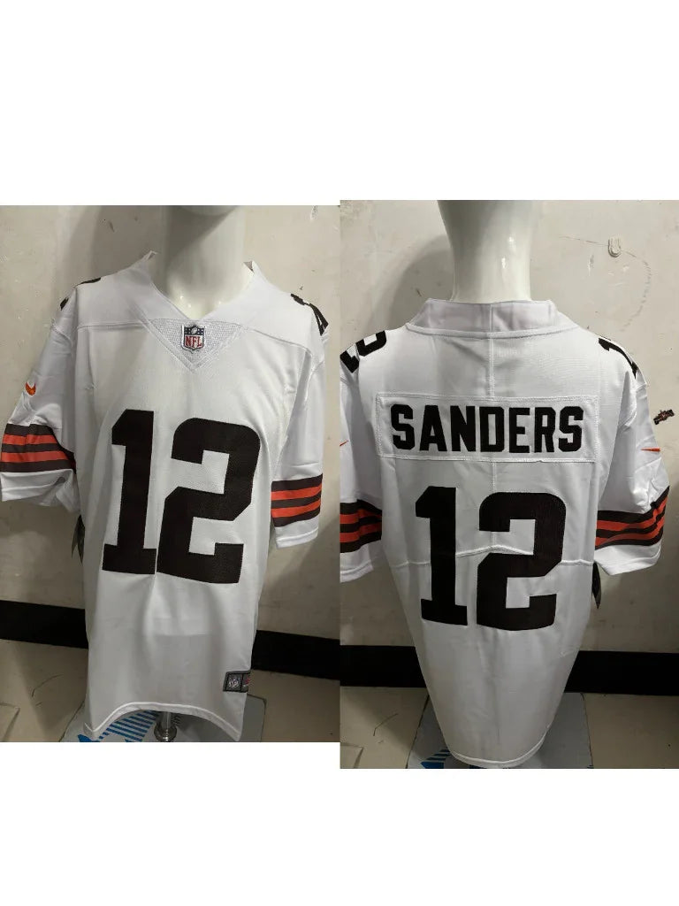 Cleveland Browns 25/26 Sanders #12 White NFL Jersey