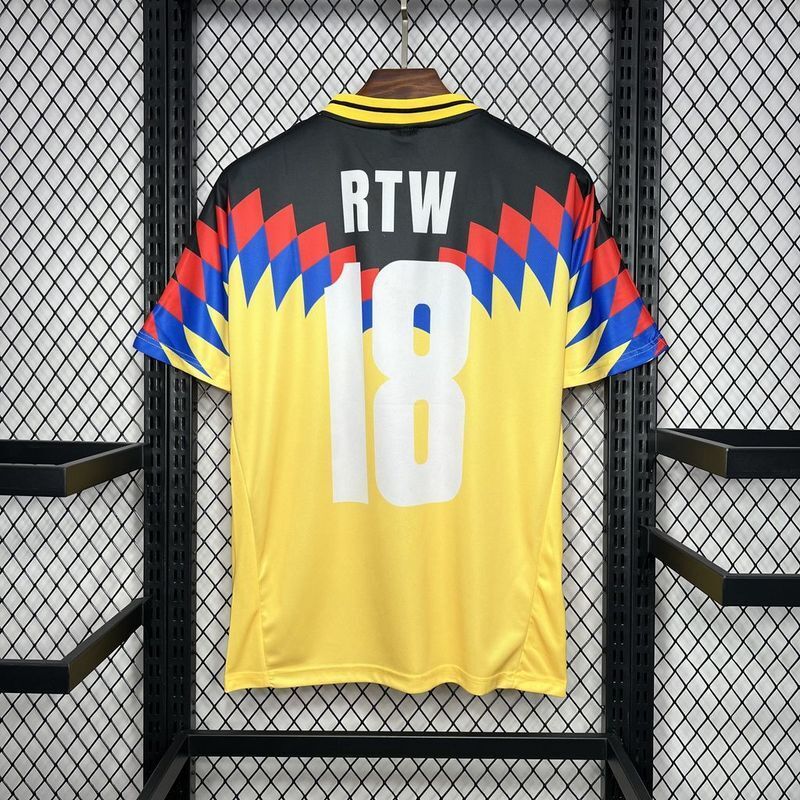 Club America 1995 Vintage Retro Yellow Home Jersey