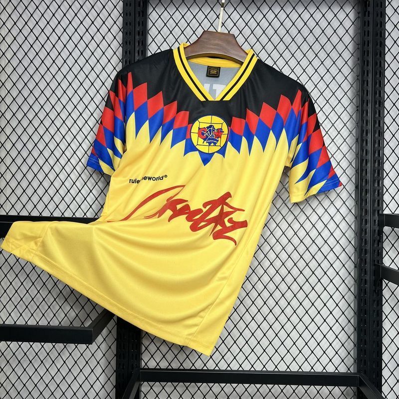 Club America 1995 Vintage Retro Yellow Home Jersey
