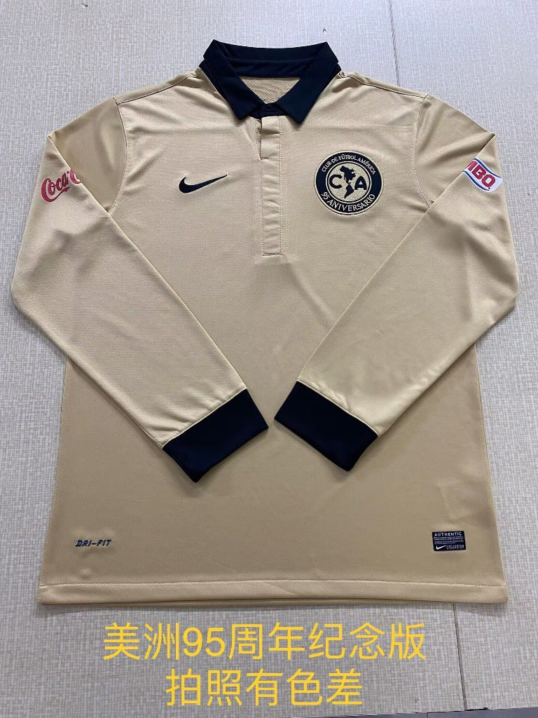 Club America 2011 95th Anniversary Gold Long Sleeve Jersey