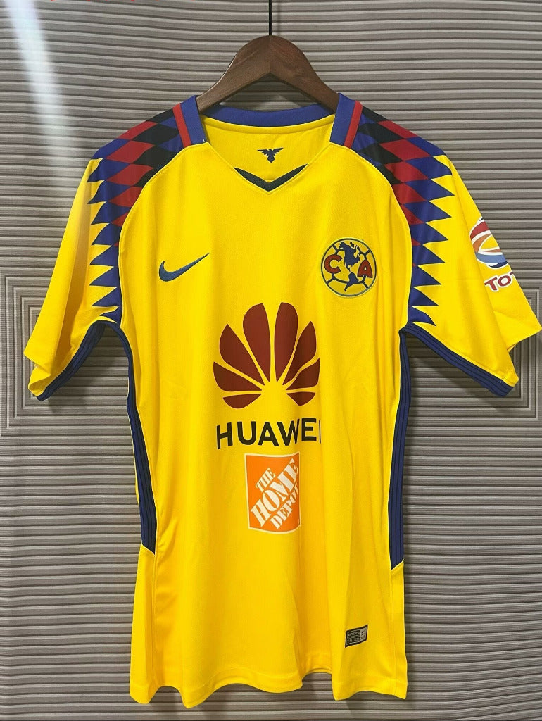 Club America 2018 Vintage Retro Yellow Home Jersey