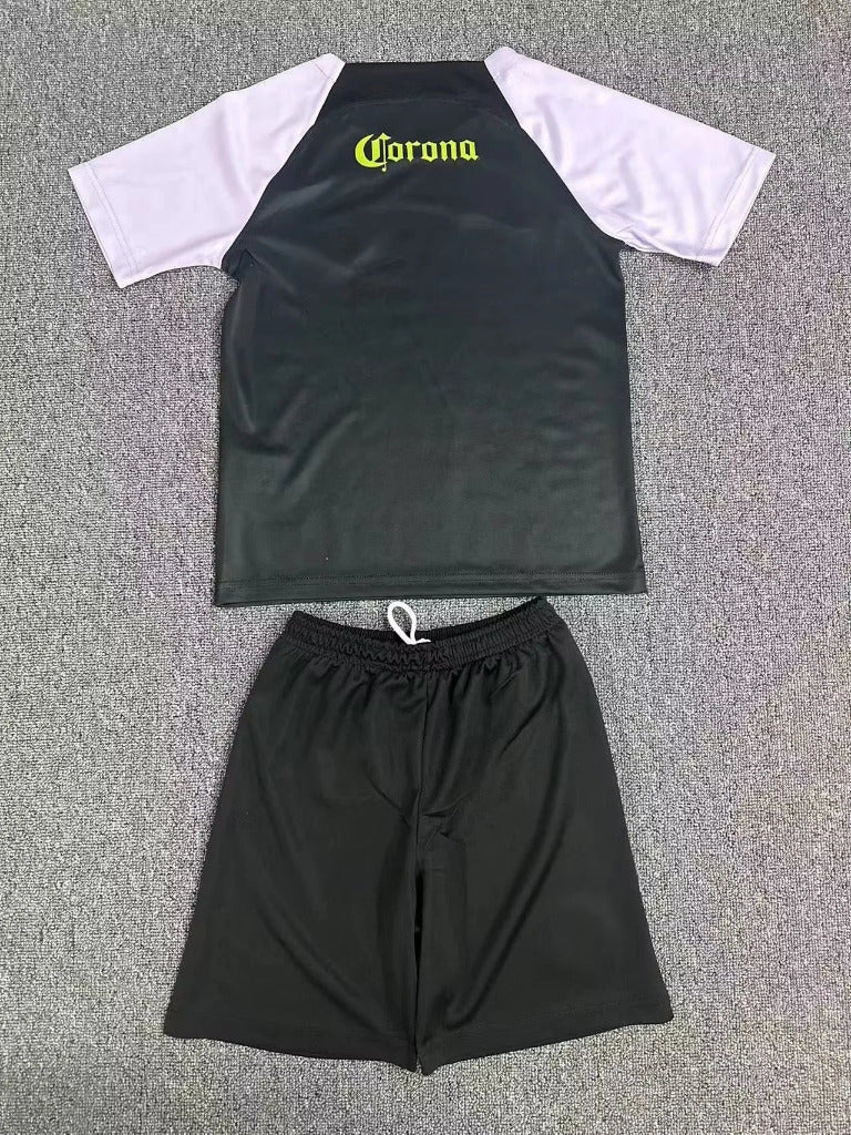 Club America 23/24 Black Goalkeeper Kids Jersey Set