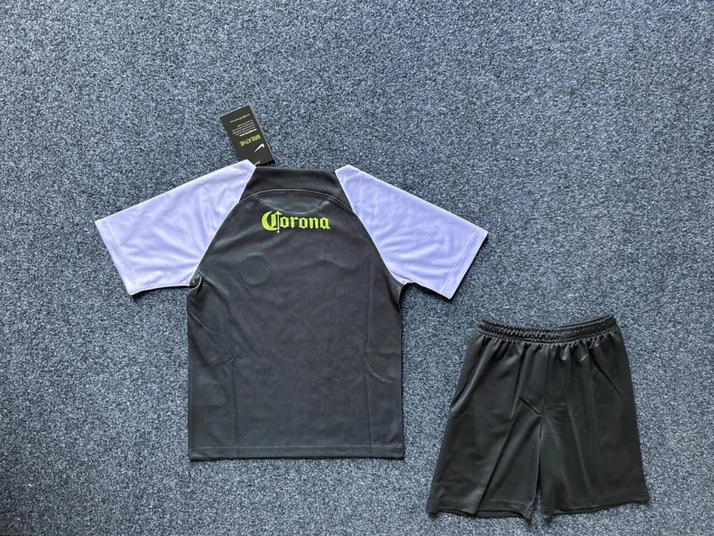 Club America 23/24 Black Goalkeeper Kids Jersey Set