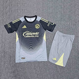 Club America 25/26 Gray/Black Goalkeeper Kids Jersey Set