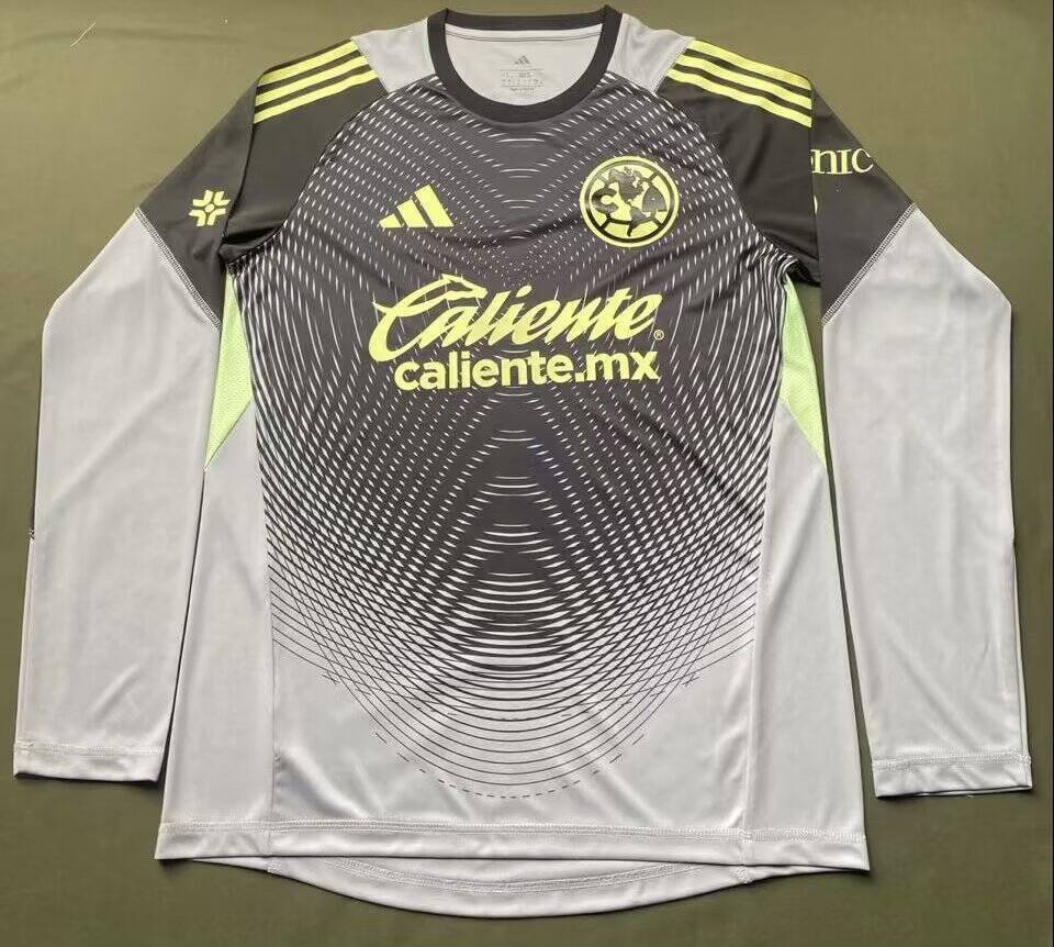 Club America 25/26 Gray/Black Long Sleeve Goalkeeper Jersey