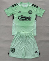 Club America 25/26 Light Green Goalkeeper Kids Jersey Set