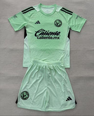 Club America 25/26 Light Green Goalkeeper Kids Jersey Set