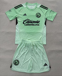 Club America 25/26 Light Green Goalkeeper Kids Jersey Set