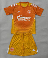 Club America 25/26 Orange Goalkeeper Kids Jersey Set