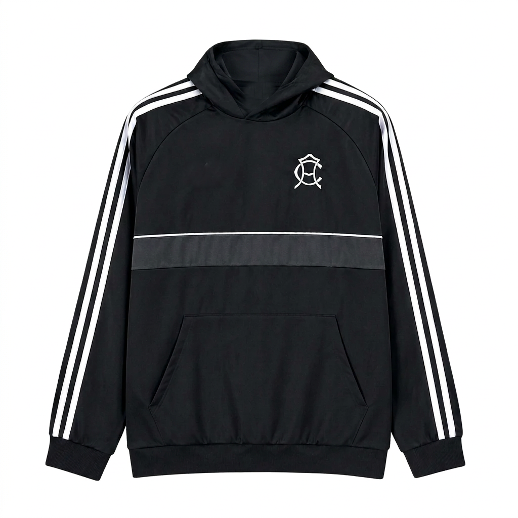Club America 26/27 Black/White 3 Stripes OG Long Sleeve Hoodie