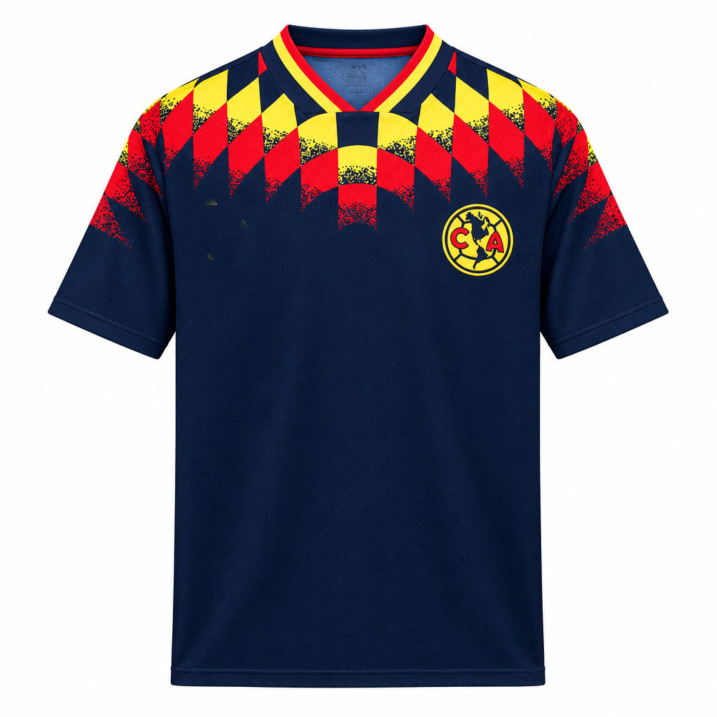 Club America 26/27 Navy Blue/Yellow/Red Away Jersey