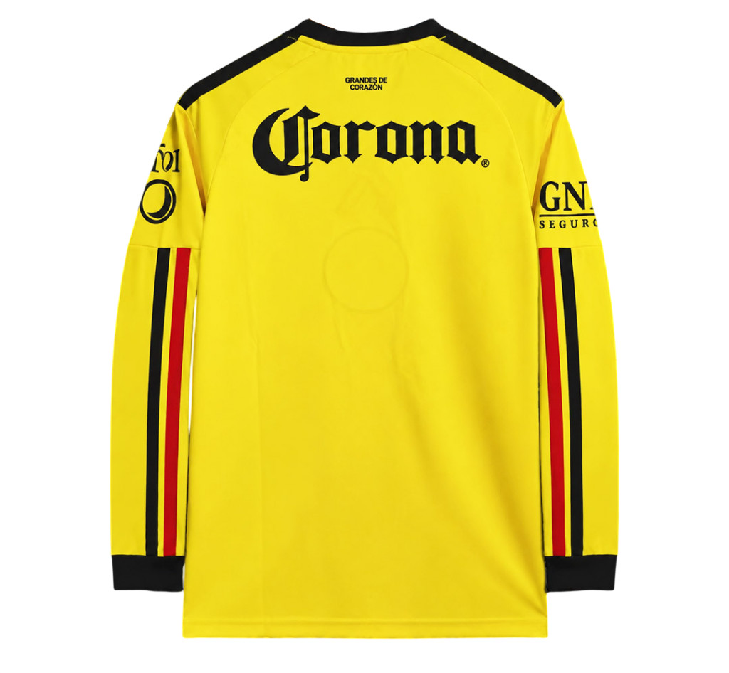 Club America 26/27 Yellow/Black and Red Stripes Home Long Sleeves Jersey