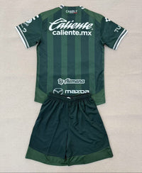 Club Leon 25/26 Green/Black Stripe Home Kids Jersey Set