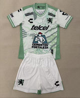 Club Leon 25/26 Light Green/White Away Kids Jersey Set