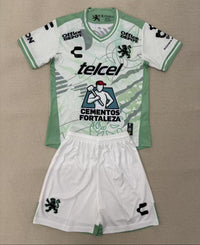 Club Leon 25/26 Light Green/White Away Kids Jersey Set