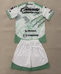Club Leon 25/26 Light Green/White Away Kids Jersey Set