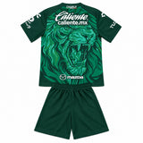 Club Leon 26/27 Green Lion Face Home Kids Jersey Set