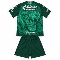 Club Leon 26/27 Green Lion Face Home Kids Jersey Set