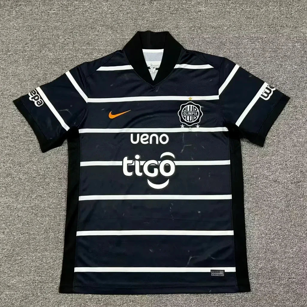 Club Olimpia 25/26 Black/White Away Jersey
