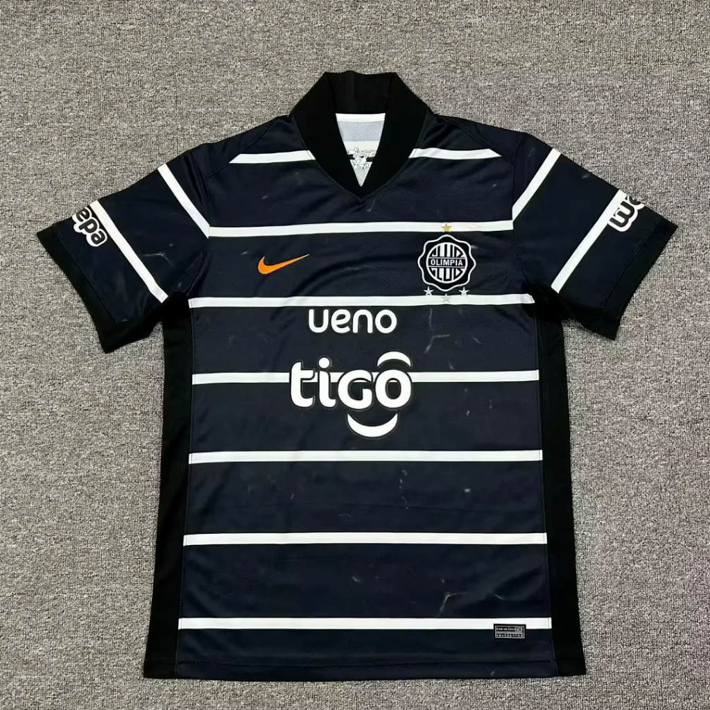 Club Olimpia 25/26 Black/White Away Jersey